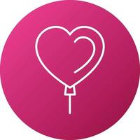 Heart Balloon Icon Style vector