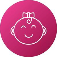 Baby Girl Icon Style vector