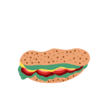 belegd broodje Hamburger voedsel breken de snel png