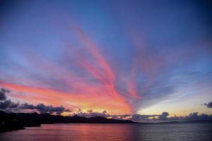 Sunset over the sea photo