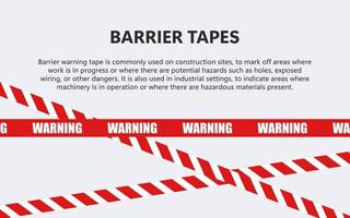 rojo barrera cintas la seguridad cinta. peligro cintas precaución cintas vector escalable gráficos
