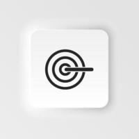 Target, bullseye vector icon. Simple element neumorphic style illustration Target, bullseye vector icon. Material concept vector illustration.