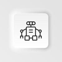 Exoframe, exoskeleton icon - Vector neumorphic style vector icon