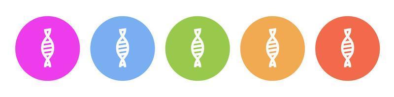Multi colored icon Dna. Button banner round badge interface for application illustration on white background vector