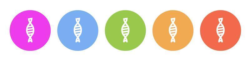 Multi colored icon Dna. Button banner round badge interface for application illustration on white background vector