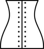 Corrective, corset, shapewear vector icon on transparent background. Outline Corrective, corset, shapewear vector icon
