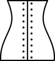 Corrective, corset, shapewear vector icon on transparent background. Outline Corrective, corset, shapewear vector icon