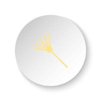 Round button for web icon, garden, rake, tool. Button banner round, badge interface for application illustration on white background vector