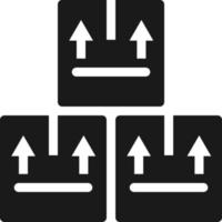 Mass production, three stored boxes for delivery icon - Vector. Simple element illustration from UI concept. Mass production, three stored boxes for delivery icon - Vector. vector