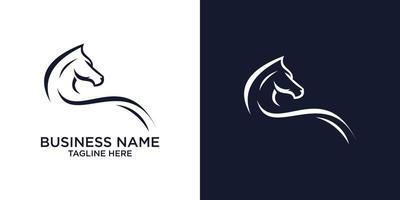 caballo logo emblema modelo mascota símbolo para negocio. vector