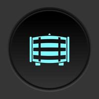 Dark button flat icons on round backgrounds. Building construction insurance dark circle vector icon on darken background