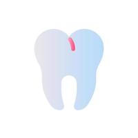 molar plano degradado bicolor ui icono. dental clínica. dental cuidado. dolor de muelas tratamiento. sencillo lleno pictograma. interfaz gráfica de usuario, ux diseño para móvil solicitud. vector aislado rgb ilustración