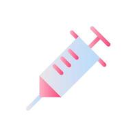 Syringe flat gradient two-color ui icon. Regular vaccination and immunization. Injection. Simple filled pictogram. GUI, UX design for mobile application. Vector isolated RGB illustration