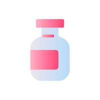 Medication bottle flat gradient two-color ui icon. Drug package. Liquid remedy and solid tablets. Simple filled pictogram. GUI, UX design for mobile application. Vector isolated RGB illustration