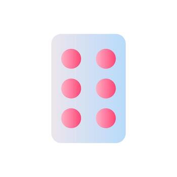 Pills in blister pack flat gradient two-color ui icon. Oral medication. Drug prescript. Simple filled pictogram. GUI, UX design for mobile application. Vector isolated RGB illustration