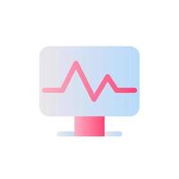 médico software plano degradado bicolor ui icono. computadora programa. cuidado de la salud tecnologías. sencillo lleno pictograma. interfaz gráfica de usuario, ux diseño para móvil solicitud. vector aislado rgb ilustración