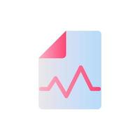 Electronic health record flat gradient two-color ui icon. Digital report of patient condition. Simple filled pictogram. GUI, UX design for mobile application. Vector isolated RGB illustration