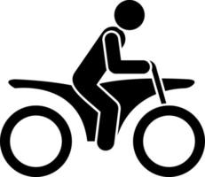 Motorcyclist, icon. Element of simple icon for websites, web design, mobile app, infographics. Thick line icon for website design and development, app development on white background vector