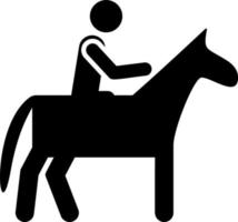 caballo, hombre, icono. elemento de sencillo icono para sitios web, web diseño, móvil aplicación, infografía. grueso línea icono para sitio web diseño y desarrollo, aplicación desarrollo en blanco antecedentes vector