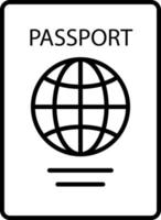 Identity, pass, passport vector icon on transparent background. Outline Identity, pass, passport vector icon
