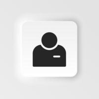 Avatar, user vector icon. Simple element neumorphic style illustration Avatar, user vector icon. Material concept vector illustration.