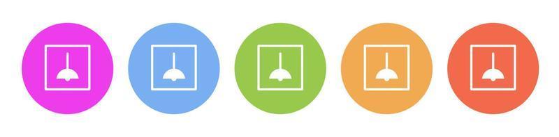 Multi colored flat icons on round backgrounds. inadequate, light multicolor circle vector icon on white background