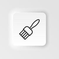 Brush, paint, tool vector icon. Element of design tool for mobile concept and web apps vector. Thin neumorphic style vector icon for website design on neumorphism white background