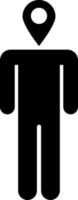 Man, location, icon. Element of simple icon for websites, web design, mobile app, infographics. Thick line icon for website design and development, app development on white background vector