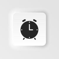 Alarm, clock vector icon. Simple element neumorphic style illustration Alarm, clock vector icon. Material concept vector illustration.