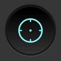 Round button icon Spyhole. Button banner round badge interface for application illustration on dark background vector