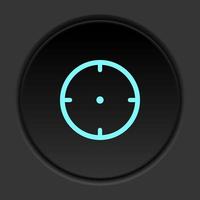 Round button icon Spyhole. Button banner round badge interface for application illustration on dark background vector