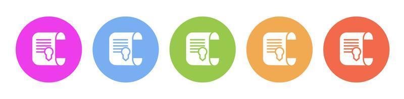 Multi colored icon Mass production certificate. Button banner round badge interface for application illustration on white background vector