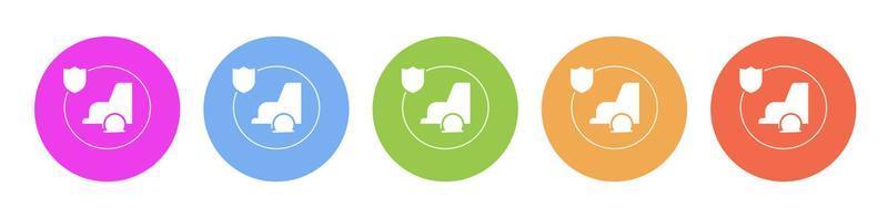 Multi colored flat icons on round backgrounds. car, insurance multicolor circle vector icon on white background