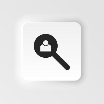 avatar, usuario, buscar vector icono. sencillo elemento neumorfo estilo ilustración avatar, usuario, buscar vector icono. material concepto vector ilustración.