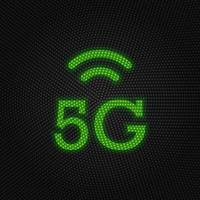 5g, señal nuevo tecnología vector icono. nuevo móvil tecnología tráfico ligero estilo vector ilustración. 5g, señal nuevo tecnología vector icono en blanco antecedentes