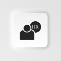 Human resources, user vector icon. Simple element neumorphic style illustration Human resources, user vector icon. Material concept vector illustration.