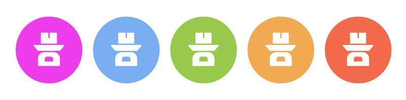 Multi colored icon Mass production weight. Button banner round badge interface for application illustration on white background vector
