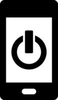 Phone, power vector icon. Simple element illustration from UI concept.  Mobile concept vector illustration. Phone, power vector icon on white background