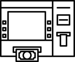 Atm, conditioning, equipment vector icon on transparent background. Outline Atm, conditioning, equipment vector icon