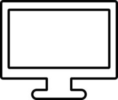 Line vector icon computer. Outline vector icon on white background