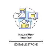 Natural user interface concept icon. Customer engagement. Mental model in UX design abstract idea thin line illustration. Isolated outline drawing. Editable stroke vector