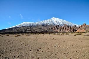 Snowy mountain landscape photo