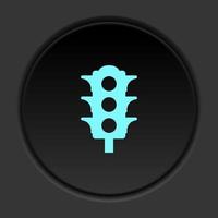 Dark button flat icons on round backgrounds. Building construction insurance dark circle vector icon on darken background
