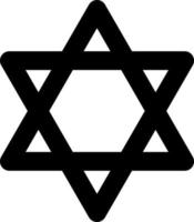 Israel star of david, icon. Element of simple icon for websites, web design, mobile app, infographics. Thick line icon for website design and development, app development on white background vector