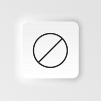 Blade, pin, screw vector icon. Element of design tool for mobile concept and web apps vector. Thin neumorphic style vector icon for website design on neumorphism white background