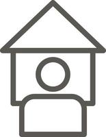 House, manager, property vector icon. Simple element illustration from UI concept. House, manager, property vector icon. Real estate concept vector illustration. on white background