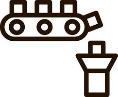 Assembly line, conveyor belt icon - Vector on white background