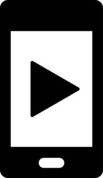 Phone, play vector icon. Simple element illustration from UI concept.  Mobile concept vector illustration. Phone, play vector icon on white background