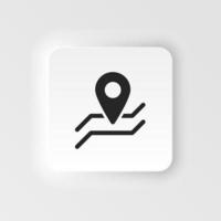 Location, navigation vector icon. Simple element neumorphic style illustration Location, navigation vector icon. Material concept vector illustration.