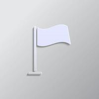 Flag Icon, Vector. Vector icon Flag Icon. Paper style vector icon on white background